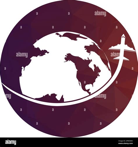 Travel Agency Vector Logo Template Holiday Logo Template Globe Travelling Logo Vector Design