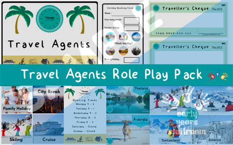 Travel Agents Role Play Pack Early Years Eyfs Themed Resources