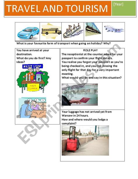 Travel And Tourism Esl Worksheet By Lulux