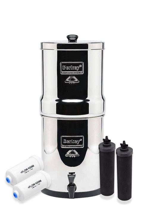 Travel Berkey 1 50 Gallon Water Filter Special Set With 2 Black Elemen