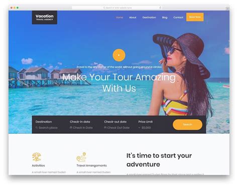 Travel Booking Website Template