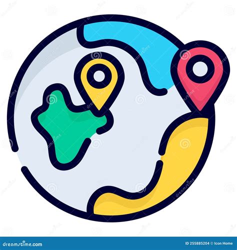 Travel Click Icon Download In Colored Outline Style