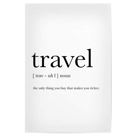 Travel Definition Sign Als Poster Bei Artboxone Kaufen