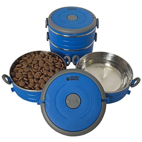 Travel Dog Bowls By Healthy Human Stainless Steel Go Pet Bento Bowl