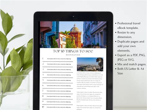 Travel Ebook Template Itinerary City Guide Customizable Canva Ebook