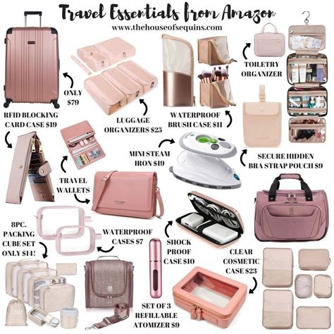 Travel Essentials From Amazon The House Of Sequins Travel Essentials For Women Travel