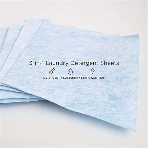 Travel Friendly Laundry Detergent Soap Sheet No Scent 20 Loads Of