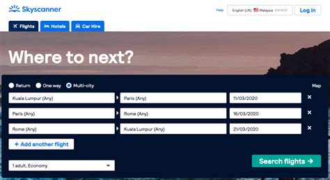 Travel Hack Save Money By Booking Multi City Flights Skyscanner Malaysia