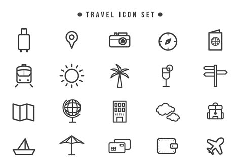 Travel Icons Free Vector Art 33939 Free Downloads