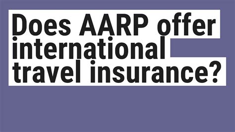 AARP Travel Insurance Plans