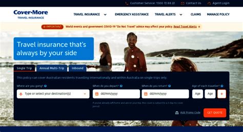 Travel Insurance Quote In 3 Easy Steps Cover More Australia Cover Lyme