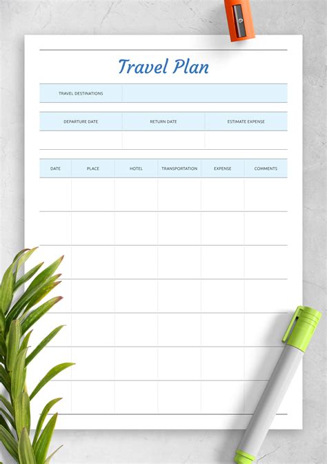 Travel Itinerary Planner Forms And Templates Fillable Printable