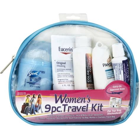 Travel Kit Womens Deluxe 9 Piece Travel Kit 1 Ea Walmart Com