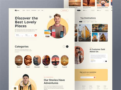 Travel Landing Page Ui Kit Figma