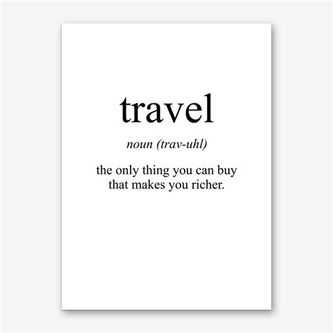 Travel Meaning Print Art Print Meant To Be Quotes Aesthetic Words