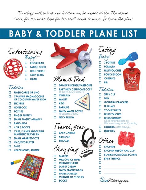 Travel Part 6 Plane Pack List For Toddler Amp Baby House Mix