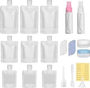 Travel Pouches For Toiletries 19 Pcs Portable Travel Fluid Makeup Packing Bag 30Ml 50Ml 100Ml