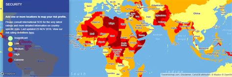 Travel Risk Map 2019 Shows The Level Of Safety In Countries