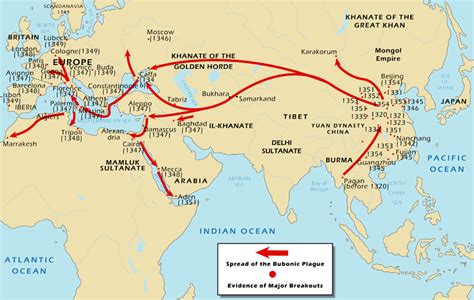 Black Plague Travel Routes