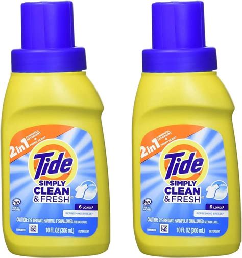 Travel Size Tide 10Oz Refreshing Breeze Laundry Detergent Pack Of 2