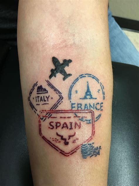 Travel Tattoo Has Been Started World Travel Tattoos Simple Tattoos