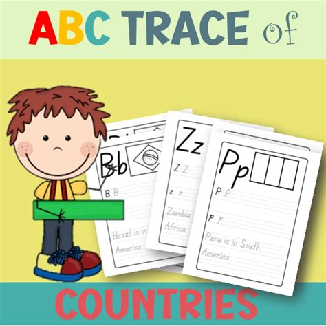 Travel The World With Our Abc Trace Of Countries Activity Book Made By Teachers