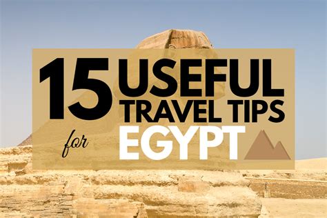 Travel Tips For Egypt