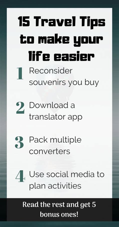 Travel Tips List 1 La Vie En Travel