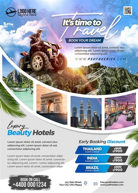 Travel Tours Business Flyer Design Psd Psdfreebies Com