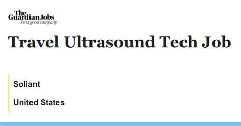 Travel Ultrasound Tech Job Job With Soliant 8869388