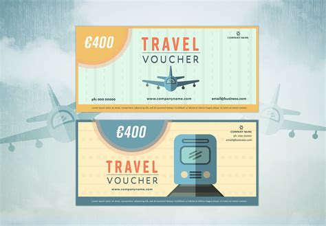 Travel Voucher Card Templates Creative Market