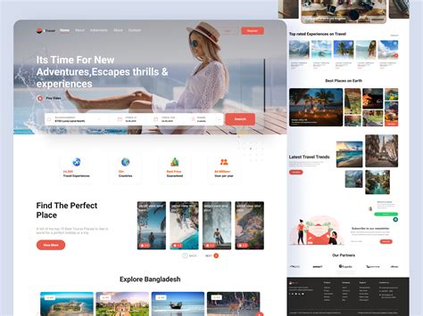 Travel Website Ui Design By Shamim Hossain On Dribbble