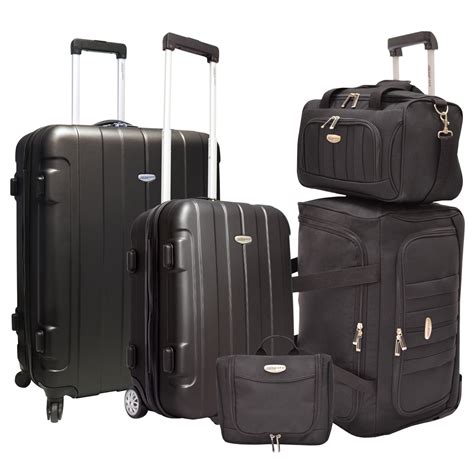 Traveler S Choice Rome 5 Piece Hardside And Softside Luggage Set