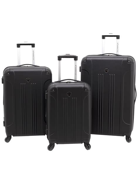 Travelers Club 3 Pc Expandable Hard Side Luggage Set Walmart Com