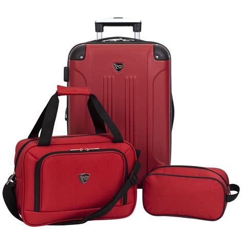 Travelers Club 3 Pc Hardside Spinner Luggage Set Walmart Com