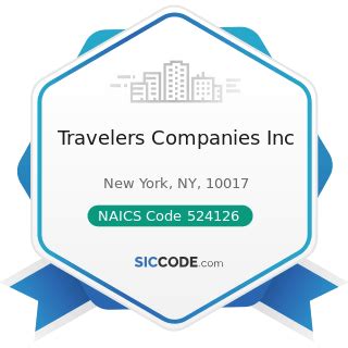 Travelers Companies Inc Zip 10017 Naics 524126