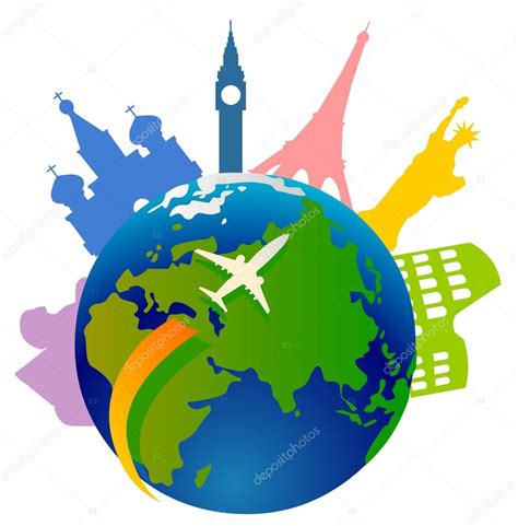 Traveling Around The World Stock Vector Miacharro 65871557