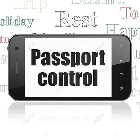 Traveling Made Easy Smartphone Displaying Passport Control Modern Display Screen Photo