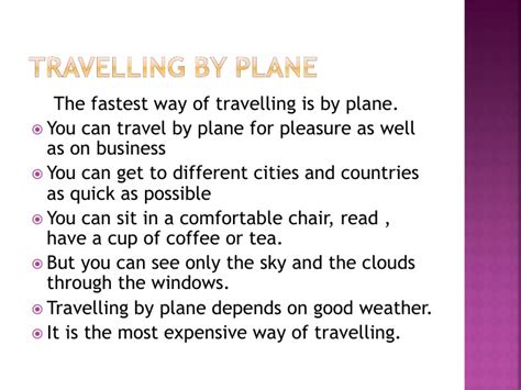 Travelling Advantages And Disadvantages Of Different Kinds Of Travelling