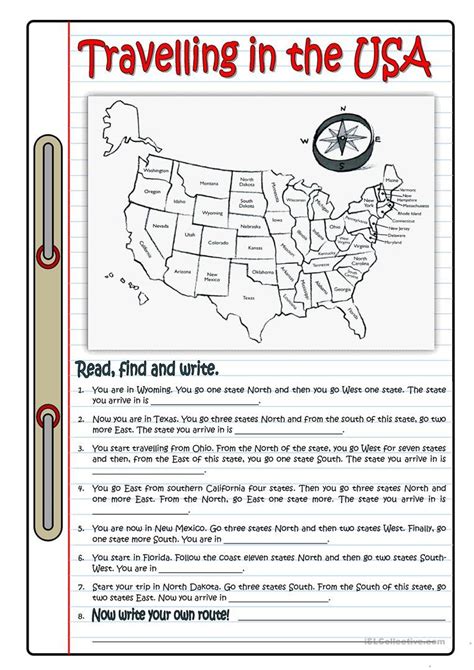 Travelling In The Usa Worksheet Free Esl Printable Worksheets Made