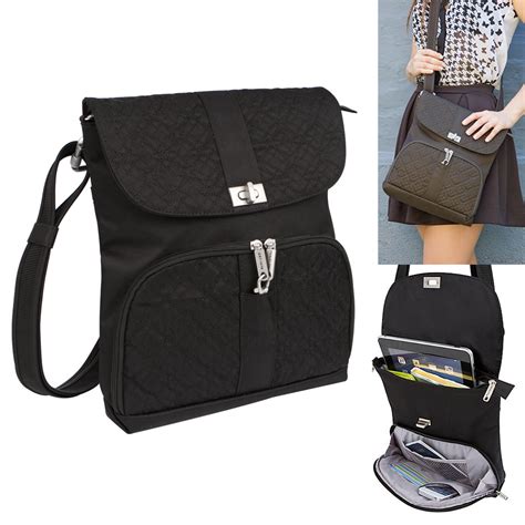 Travelon Rfid Anti Theft Shoulder Handbag Purse Lady Messenger Bag