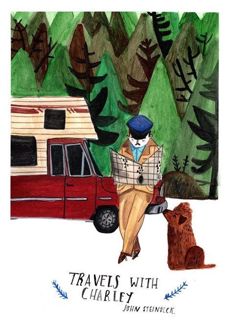 Travels With Charley Postcard Etsy Uk