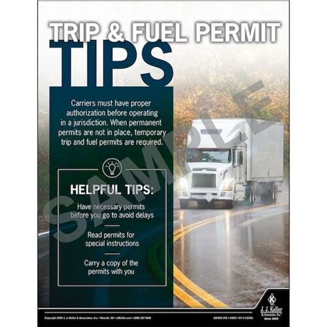 Trip Fuel Permit Tips Motor Carrier Safety Poster