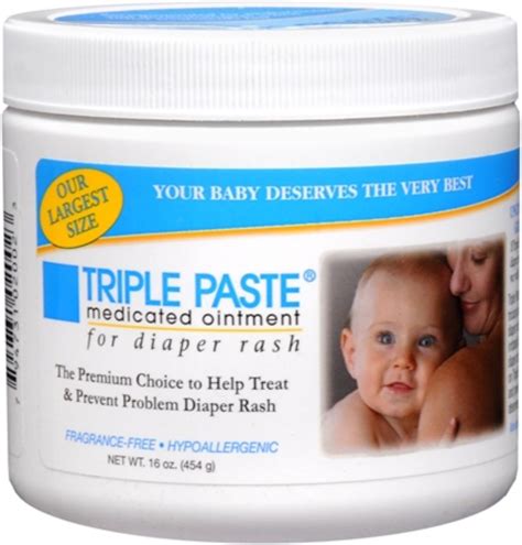 Triple Paste Diaper Rash Cream Hypoallergenic Medicated Skin Ointment