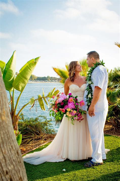 Tropical Themed Destination Wedding In San Diego Destination Wedding