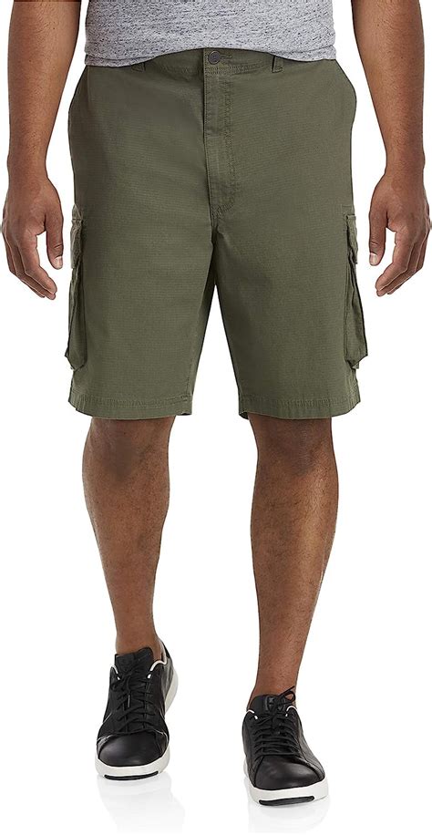 True Nation By Dxl Men S Big Tall Stretch Ripstop Cargo Shorts Dark