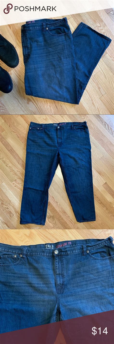 True Nation Straight Fit Jeans Dark Wash 50X30 A2