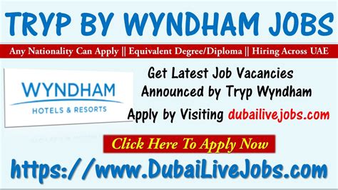 Tryp By Wyndham Careers In Dubai List Of New Jobs Free Apply 2024