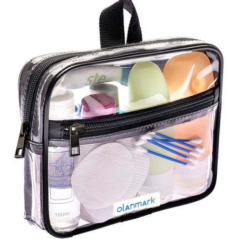 Tsa Approved Toiletry Bag 3 1 1 Clear Travel Cosmetic Bag With Handle