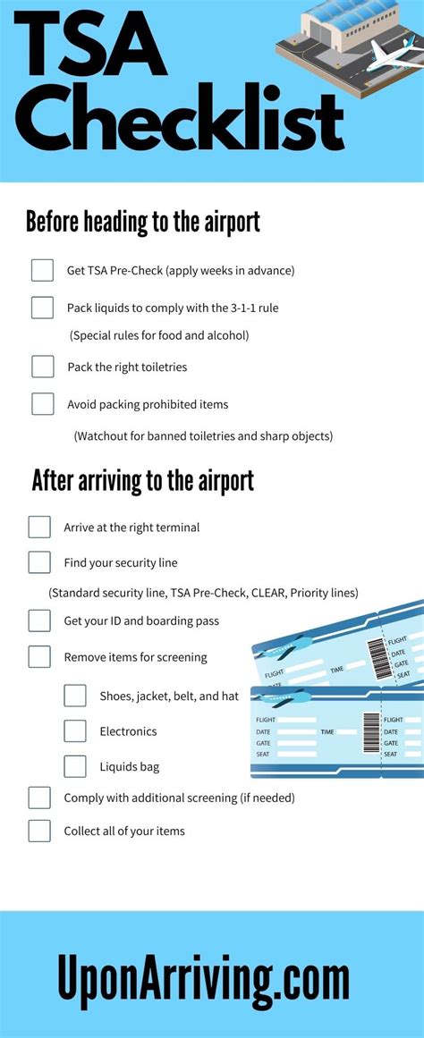 Tsa Checklist Tips Amp Pdf 2021 Uponarriving